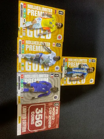 FIFA World Cup 2026 Limited Edition Player Cards x4 (Messi, James, Rashford, Camavinga)