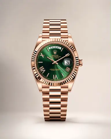 Rolex Day-Date 36mm Rose Gold with Green Dial