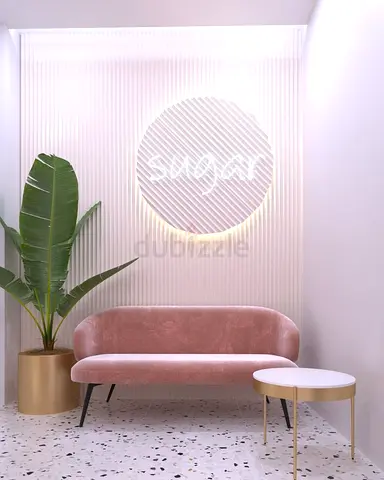 Pink Velvet Two-Seater Sofa with Slim Black Legs