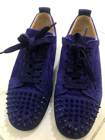 Christian Louboutin Louis Junior Spikes Suede Sneakers - FLAWLESS CONDITION. SIZE: EU 41.5