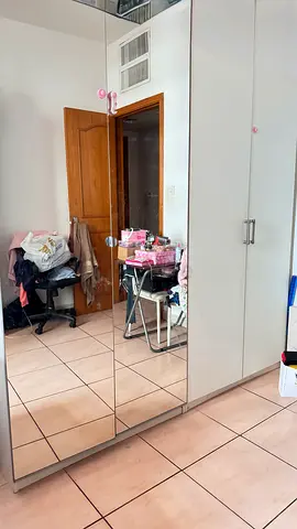 2 pieces Large White Mirrored Wardrobe - 2 Doors each, Good Condition