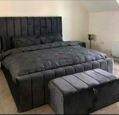 New Customise Queen size upholstered bed frame - Cash on delivery