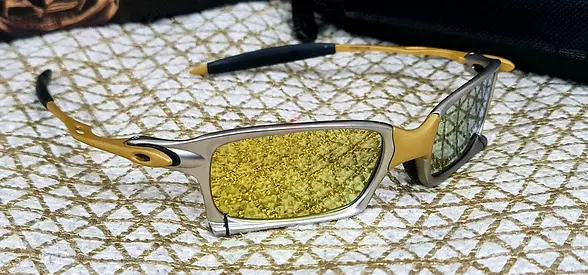 Sunglass Oakley Square X-Metal Frame w/ 24K Gold Iridium Polarized Lens