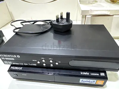 Pair of TV Satellite/Cable Set-Top Boxes - HUMAX + EUROSTAR, HDMI, Full HD