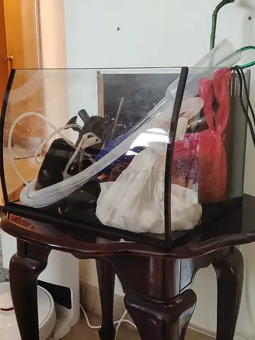 Aquarium with heater and other accessories
