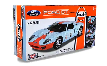 1:12 Scale Ford GT Gulf Die-Cast Model Car - New in Box