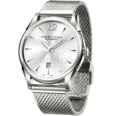 Hamilton Jazzmaster Slim 43mm Automatic Watch Sapphire Crystal Silver Dial