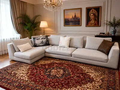 BB Italia Modern Light Gray L-Shaped Sectional Sofa