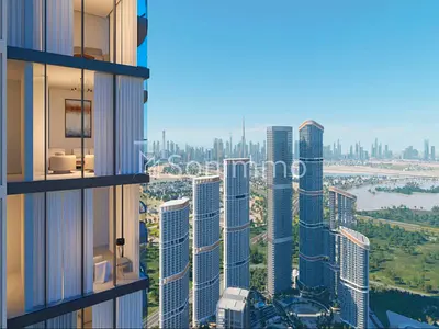 High-Floor 1BR | Skyscape Aura | Lagoon & Marina Views | Furnished Corner Layout