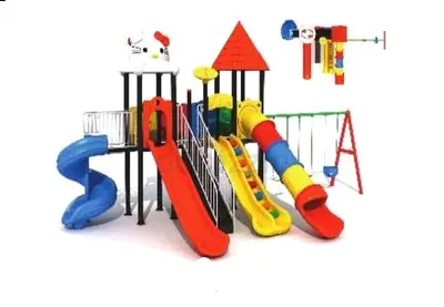 Large Outdoor Playground Set with Slides, Tunnels and Swings