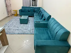 Available today, two rooms, a hall, two bathrooms, a balcony, a sea view, furnished with hotel furni