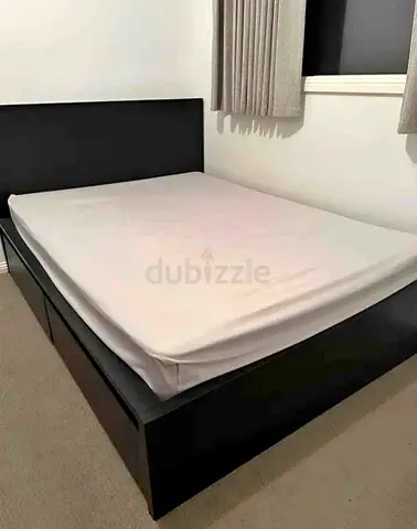 Ikea malm King size bed with matters 2 storage