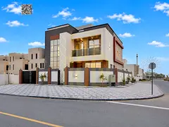 Corner villa for sale in Al Yasmin – Two floors and a roof | Price includes all services ~ Freehol