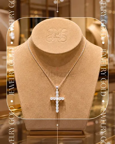 Diamond Cross Pendant | 1.87ct Total Weight | 18K Gold | IGI Certified