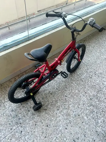 Kids Red 16-inch Bicycle with Training Wheels - Good Condition