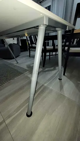Ikea White Table with adjustable height