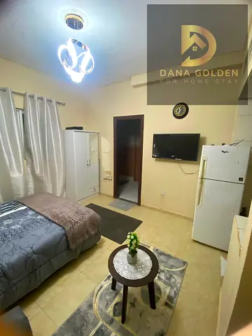 The most beautiful studio in Al Majara area, brand new, first occupancy, includes internet and hotel-style furnishings. Price: 2200. Our motto: High t
