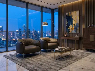 Ebzara Modern Leather Armchair Set