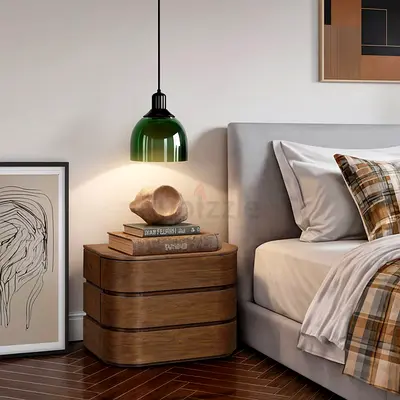 Solid Wood Night Stand Bedside Table with Storage Premium Wooden Side Cabinet