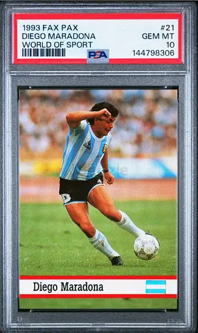 Diego Maradona, 1993, Fax Pax, Argentina , PSA 10