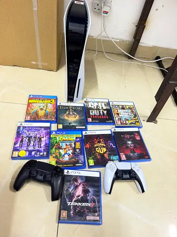 Sony PlayStation 5 With 9 Game and 2 Controllers