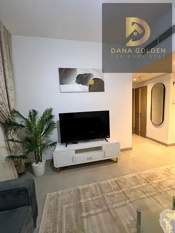 For monthly rent: one bedroom, living room, and bathroom in Sharjah, Maryam Island.