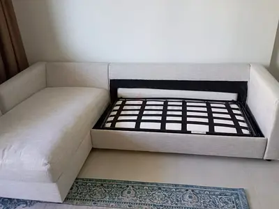 Ikea vimle beige color lshape sofabed with storage