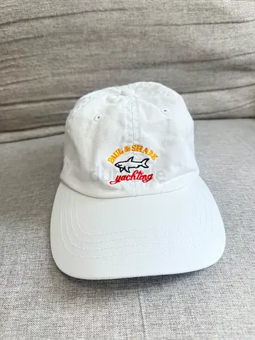 Paulshark White Embroidered Baseball Cap