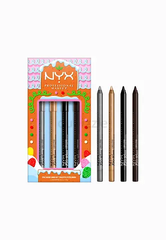 NYX Professional Makeup Eye Liner Set - 4 Color Pencils