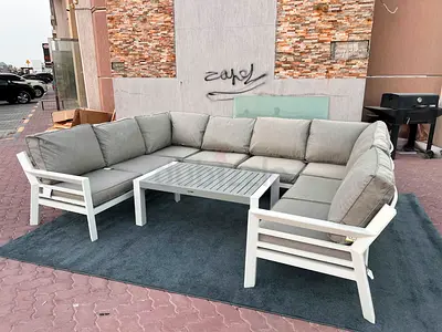 Available high quality sofa outdoor and with coffee table like a new