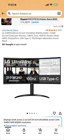 LG 34-inch UltraWide 100Hz Monitor
