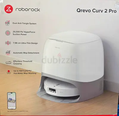Roborock Qrevo Curv 2 Pro Robot Vacuum with Auto-Empty Mop Dock (Boxed)