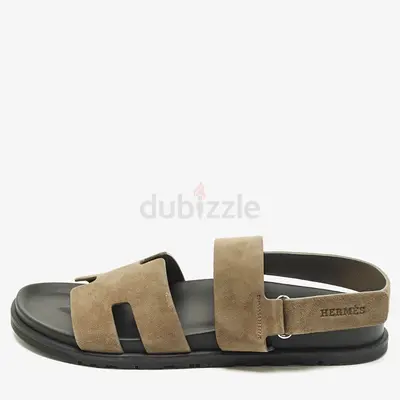 Hermes Genius Size 42 Brown Suede Flat Sandals
