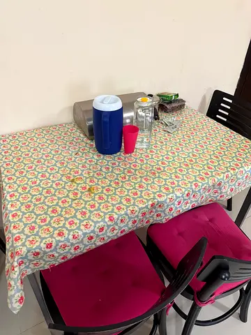 IKEA metal kitchen table 75x 118cm + 4 chairs