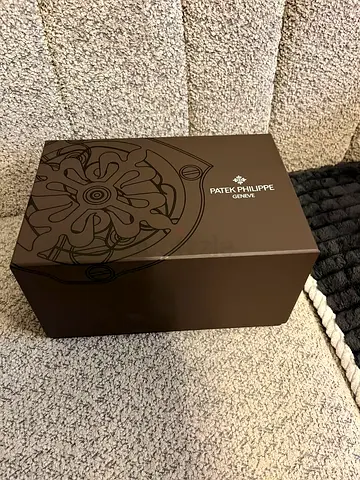 Genuine Patek Philippe Wooden Watch Presentation Box with Original Outer Sleeve