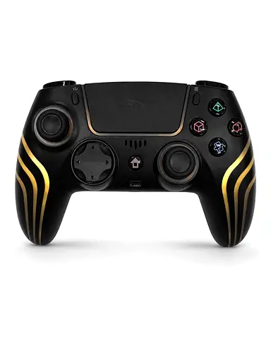 Ps5 controller-Wireless Bluetooth Gaming Controller with Turbo (Black Gold)