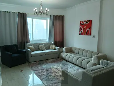 Two-bedroom apartment with a living room and maid's room for sale in Al Taawun; 1,816 sq. ft. at an amazing price.