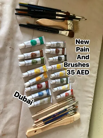 Paints and brush