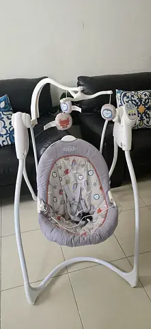 Graco Electric Baby Swing - Light Grey, Good Condition