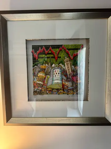 Charles Fazzino - Bears a hanging Bulls a chargin 68/200 DX extremely Rare collectors piece