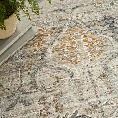 Modern Grey Patterned Rug 259x345cm