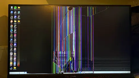 Cracked 2K monitor