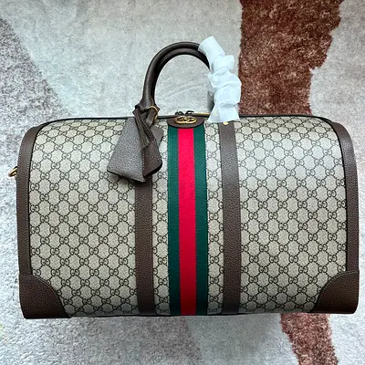 Gucci Savoy Large Duffle Bag In GG Supreme Canvas