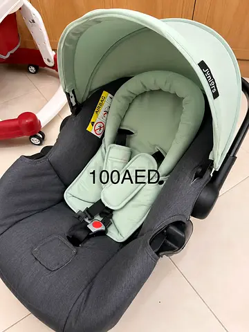 Infant Car Seat / Carrier in Mint  Grey - Good Condition