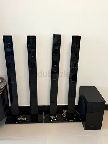 Samsung Home Theater Speaker Tower Set with Subwoofer (Black) - Good Condition