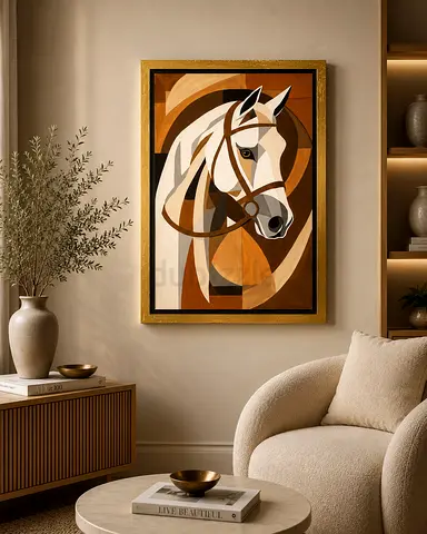 Modern Abstract Horse Painting — Ready to Hang