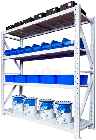 2x2x60 Heavy Duty Storage Rack – WHITE