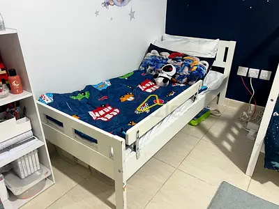 Bed frame with mattress from ikea