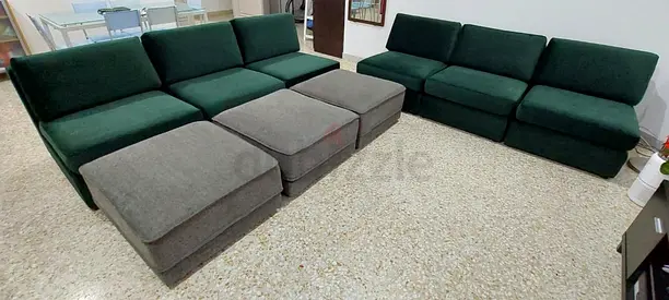 Sofa Set with footrest (Home Center) in VGC