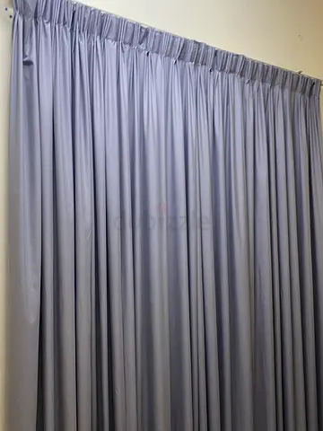 Grey blackout curtains - full panel, good condition
